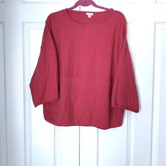 PURE J JILL Cotton and CASHMERE Nantucket Red  Sweater Size M - Picture 3 of 12